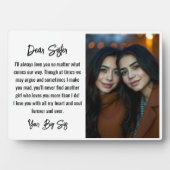 Beste zus Script Gift Voor zus Photo Collage Fotoplaat (voorkant)