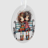 Beste zus/vriend van de wereld - zie terug. ornament (voorkant)