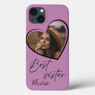 Beste Zuster Foto Elegant Modern Roze iPhone 13 Hoesje
