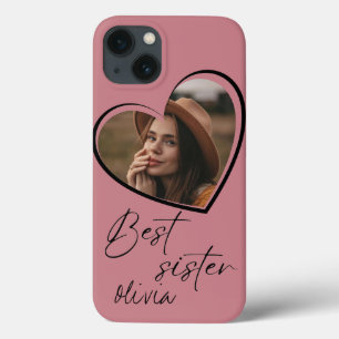 Beste Zuster Foto Elegant Modern Zwart iPhone 13 Hoesje