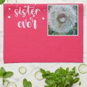 Beste zuster-fotosjabloon theedoek (Gevouwen)