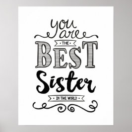 Beste zuster in World Art Print