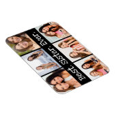 Beste zuster ooit 6 Foto Collage Black en White Magneet (Rechterzijde)