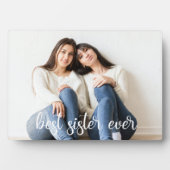 Beste zuster ooit elegante aangepaste foto fotoplaat (voorkant)