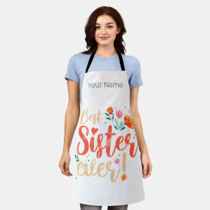 Beste zuster ooit Floral  Meisjes Retro Design Schort