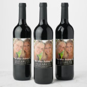 Beste zuster ooit foto gepersonaliseerd wijn etiket (Flessen)