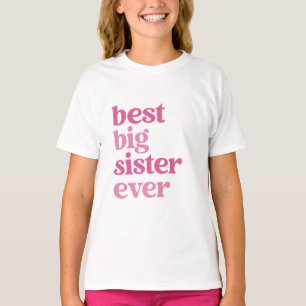 Beste zuster ooit met roze tekstmeisjes t-shirt