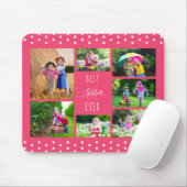 Beste zuster-roze fotocollage muismat (Met muis)