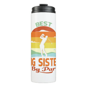 Beste zuster van Par Vaderdag Golf Shirt Thermosbeker