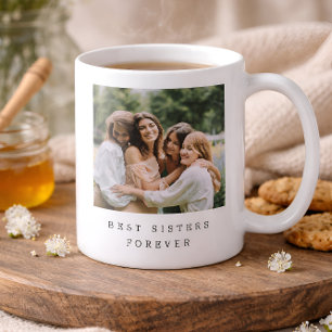 Beste zusters voor altijd Aangepaste foto geperson Koffiemok