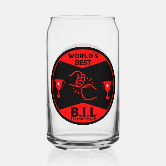 Beste zwager blikvorm glas (Voorkant)