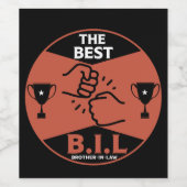 Beste zwager wijn etiket (Enkel label)