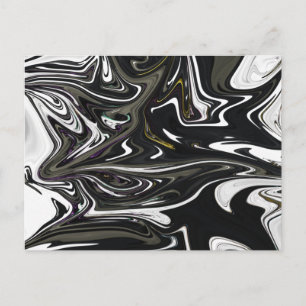 Beste zwarte en witte abstracte kunst, abstracte v briefkaart