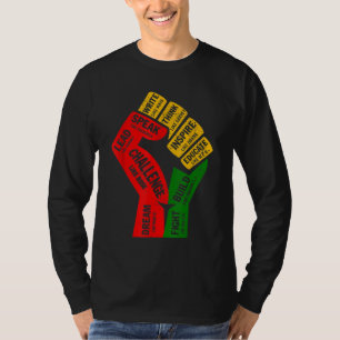 Beste zwarte leiders, kracht zwarte vuist t-shirt