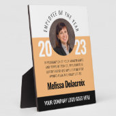 Beste zwarte medewerker van het jaar prijs fotoplaat (Zijkant)