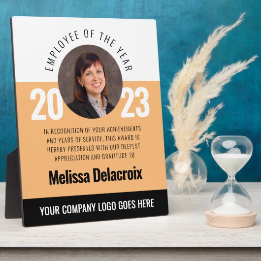 Beste zwarte medewerker van het jaar prijs fotoplaat (Zijkant)