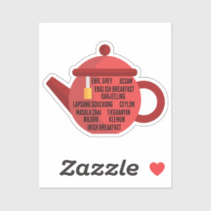 Beste zwarte thee theepot sticker