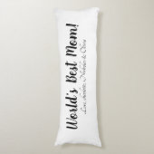 Beste zwarte witte de douanemanuscript van de Mam  Lichaamskussen (Voorkant Verticaal)