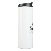 Beste zwarte witte het douanemanuscript van de Mam Thermosbeker (Gedraaid links)