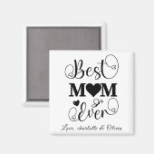 Beste zwarte witte van de Mam van de wereld het do Magneet (Voorkant / Achterkant)