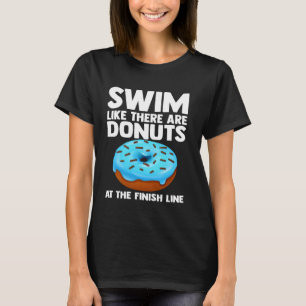 Beste Zwemkunst voor Mannen Vrouwen Zwemmer Donut T-shirt