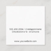 Bestek Vierkante Visitekaartje (Achterkant)