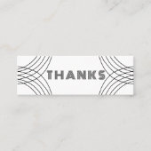 BESTEL BEDANKT Minimalist Abstract Unique Graphic Mini Visitekaartje (Voorkant)