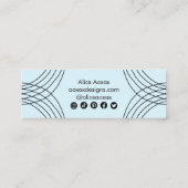 BESTEL BEDANKT Minimalist Abstract Unique Graphic Mini Visitekaartje (Achterkant)