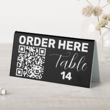 Bestel hier QR Code Zwart Wit Chic Modern