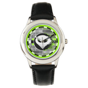 Bestelbaar voorpaneel van Alien TV-ronde kind Horloge