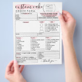 Bestelformulier bakkerijcake flyer (Hand)