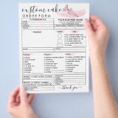 Bestelformulier Pink Bakery Cake Flyer (Hand)