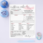 Bestelformulier Pink Bakery Cake Flyer (Enkel)