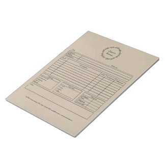 Bestelformulier rustiek notitieblok