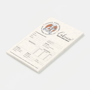 Bestelformulier voor banketbakkerij winkel patissi post-it® notes