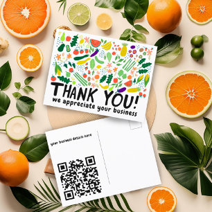 Bestellen BEDANKT Boodschappen Fruits Veggies CUST Briefkaart