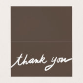 Bestellen Dank u Aangepaste Script Neutral Gevouwe Visitekaartjes (Buitenkant ongevouwen)