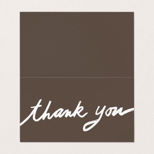 Bestellen Dank u Aangepaste Script Neutral Gevouwe Visitekaartjes (Buitenkant ongevouwen)