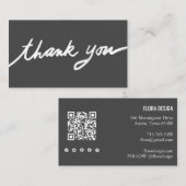 Bestellen Dank u aangepaste script QR code sociale Visitekaartje (Voorkant / Achterkant)