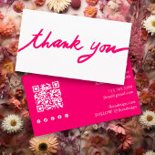 Bestellen Dank u aangepaste script QR code sociale Visitekaartje
