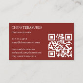 Bestellen DANK U Waterverf Daisy Bouquet QR Code Visitekaartje (Achterkant)