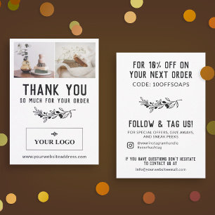 bestelling voor de Berry Branch Logo & Foto's Har Bedankkaart