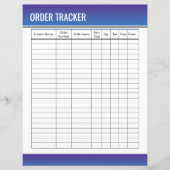 Besteltracker afdrukbare Sjabloon (Voorkant)