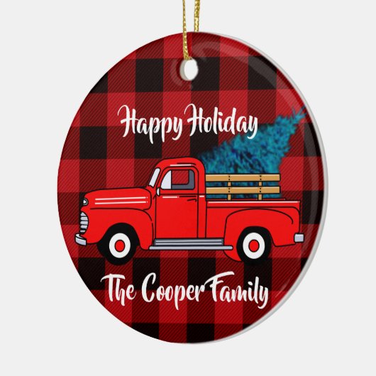 bestelwagen, buffelpleister, vakantie keramisch ornament (Links)