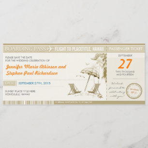 Bestemming Boarding Pass Tickets Sla de datum op Save The Date