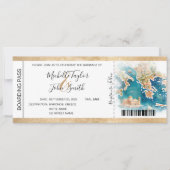 Bestemming Bruiloft Boarding Pass Griekenland Kaart (Voorkant)