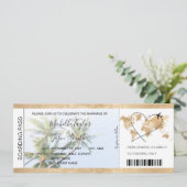 Bestemming Bruiloft Boarding Pass Hart Vliegtuig P Kaart (Staand voorkant)