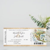 Bestemming Bruiloft Boarding Pass Mexico Kaart (Staand voorkant)