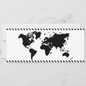 Bestemming Bruiloft Boarding Pass Ticket QR Code Kaart (Achterkant)