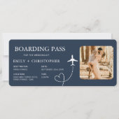 Bestemming Bruiloft Boarding Pass Vliegticket (Voorkant)
